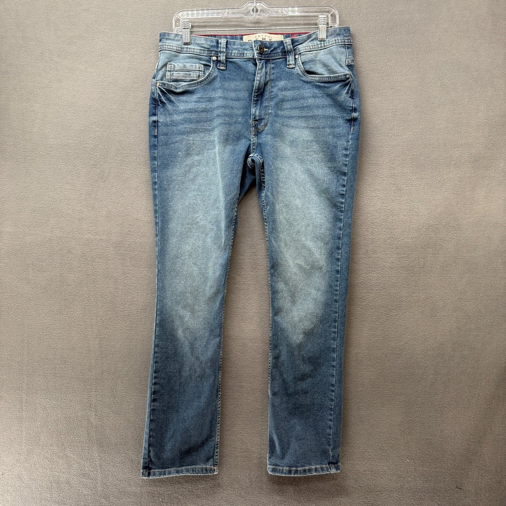 Artful Rebel Mens Straight Leg Medium Wash Denim Jeans 32W 30L